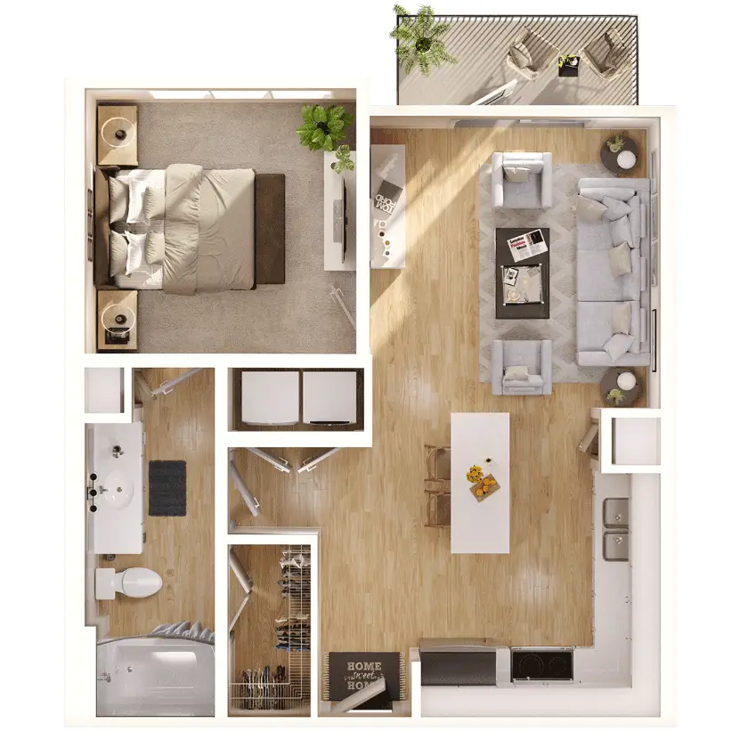 Crest at Park Central Dallas Apartment Floor Plan 6