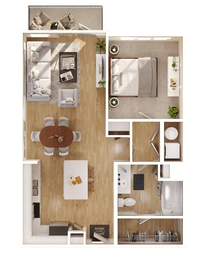 Crest at Park Central Dallas Apartment Floor Plan 9