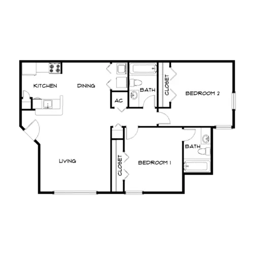 Cullen Park Apartments FloorPlan 1