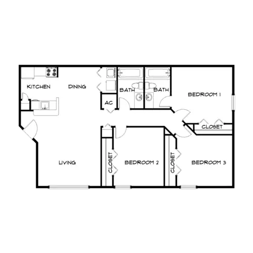 Cullen Park Apartments FloorPlan 2