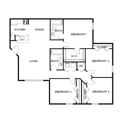 Cullen Park Apartments FloorPlan 3