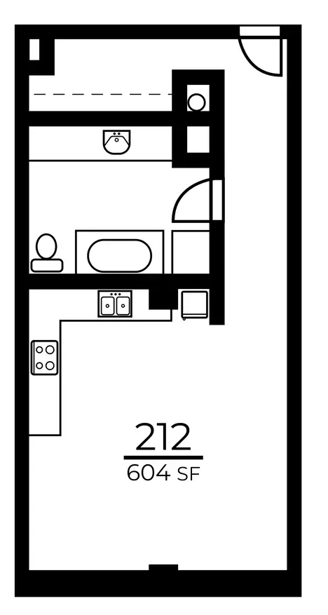 Deep Ellum Lofts Floorplan 1