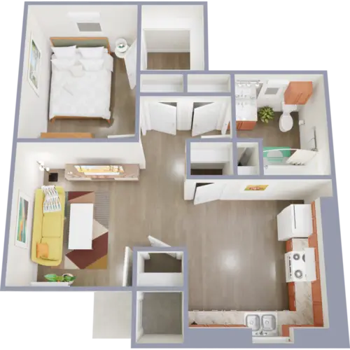 Delany Court Apartments FloorPlan 1