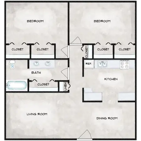 Delta Residence Apartments Floorplan 3