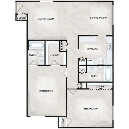 Delta Residence Apartments Floorplan 5