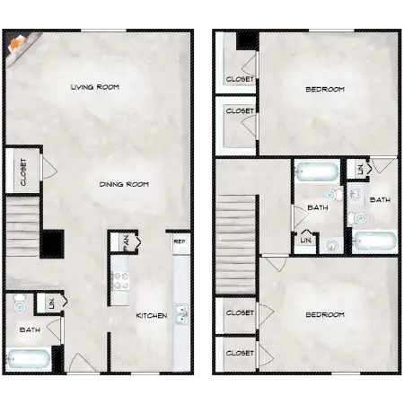 Delta Residence Apartments Floorplan 6