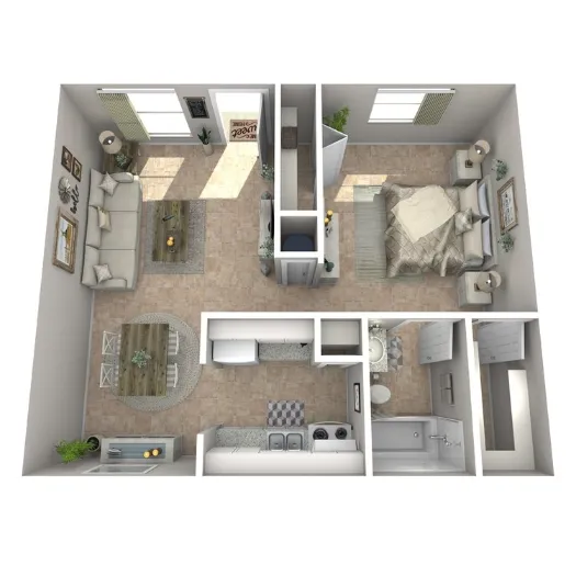 Dickinson Arms Apartments Houston Floor Plan 2