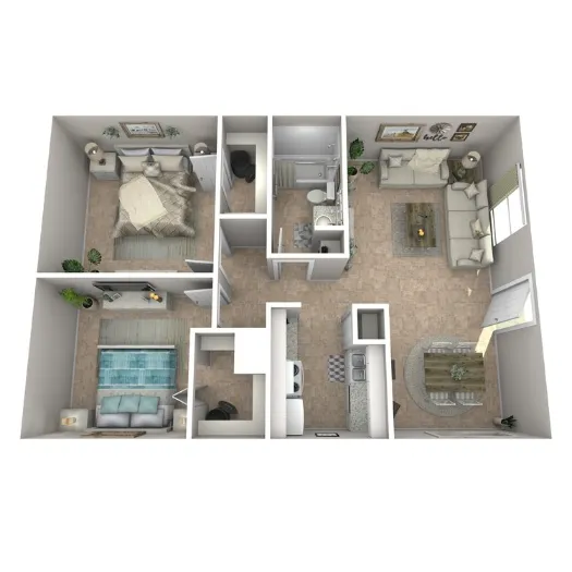 Dickinson Arms Apartments Houston Floor Plan 3