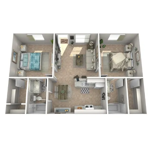 Dickinson Arms Apartments Houston Floor Plan 4