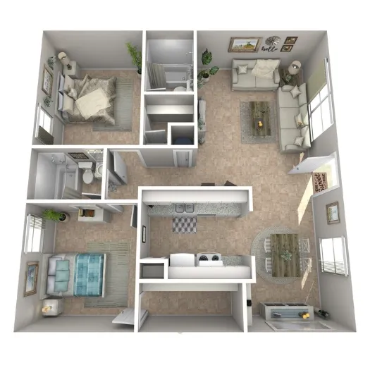 Dickinson Arms Apartments Houston Floor Plan 5