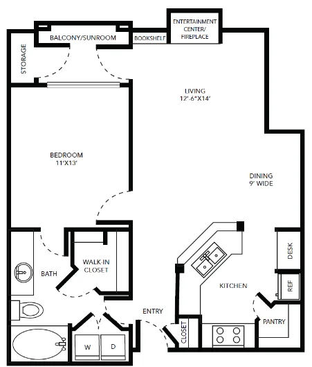 Eastbridge Apartments Dallas Apartment Floor Plan 5