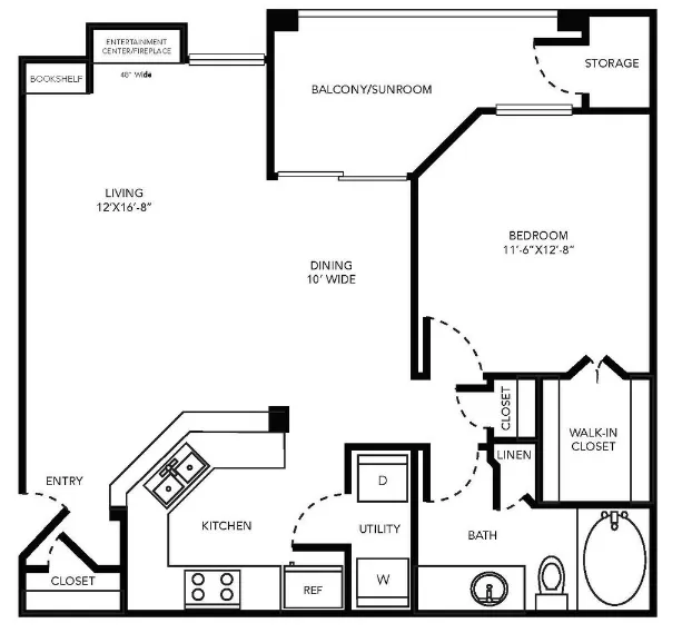 Eastbridge Apartments Dallas Apartment Floor Plan 7