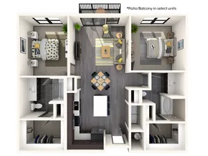 Eleven10 at Farmers Market Floorplan 6