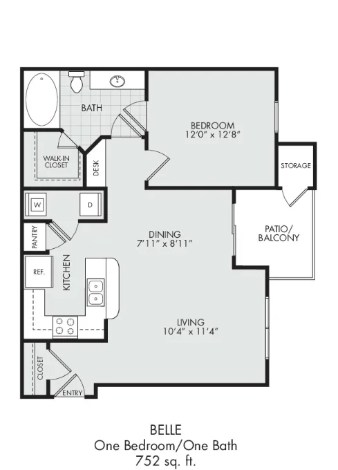 Estates at Fountain Lake Stafford Houston Apartment Floor Plan 2