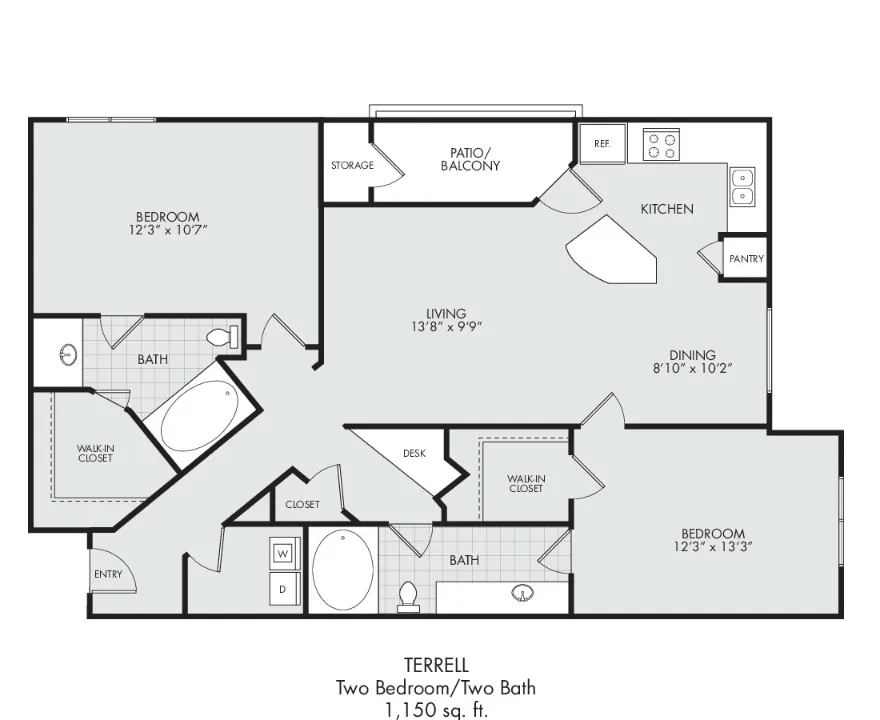 Estates at Fountain Lake Stafford Houston Apartment Floor Plan 6