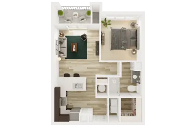 Everly Apartments Houston Floor Plan 2