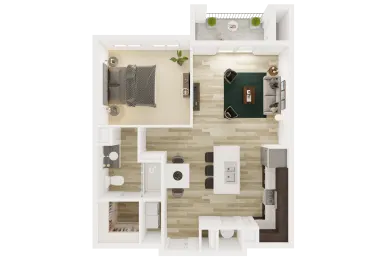 Everly Apartments Houston Floor Plan 4