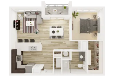 Everly Apartments Houston Floor Plan 5