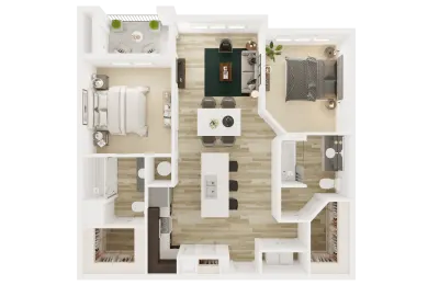 Everly Apartments Houston Floor Plan 7