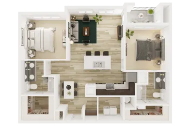 Everly Apartments Houston Floor Plan 9