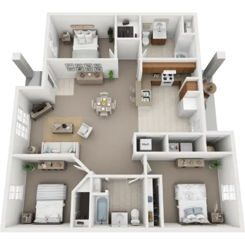 Ewing Villas Townhomes FloorPlan 2