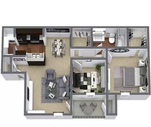 Exchange 7272 Apartments Floorplan 2