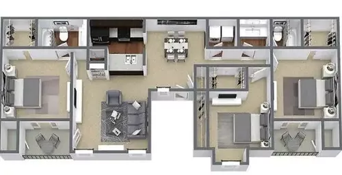 Exchange 7272 Apartments Floorplan 5