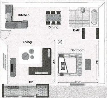 Fairway Square Apartments Alvin Floorplan 2