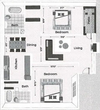 Fairway Square Apartments Alvin Floorplan 6