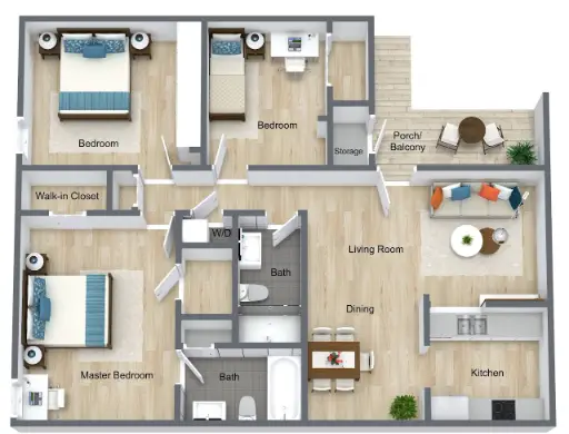 Falls of Bellaire Apartments Houston Floor Plan 4