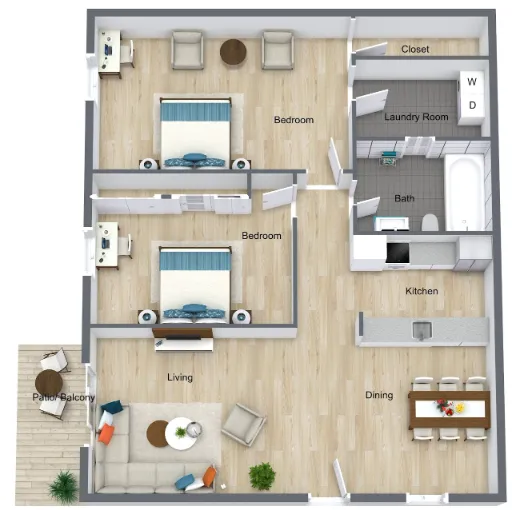 Falls of Dairy Ashford Houston TX Floor Plan 3