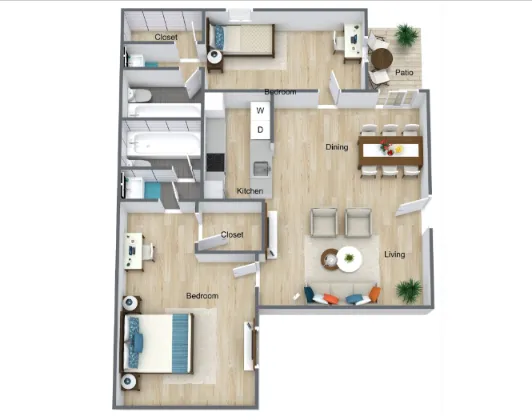 Falls of Dairy Ashford Houston TX Floor Plan 4