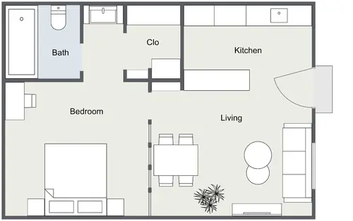 Falls of Point West Apartments FloorPlan 1