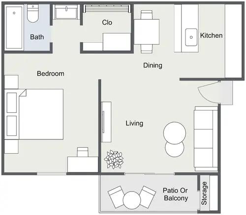 Falls of Point West Apartments FloorPlan 2