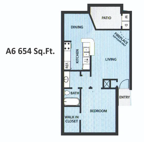 Falls of Wilcrest Houston TX Apartment Floor Plan 2