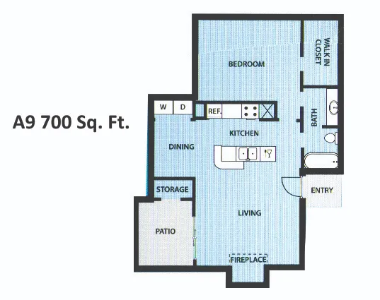 Falls of Wilcrest Houston TX Apartment Floor Plan 4