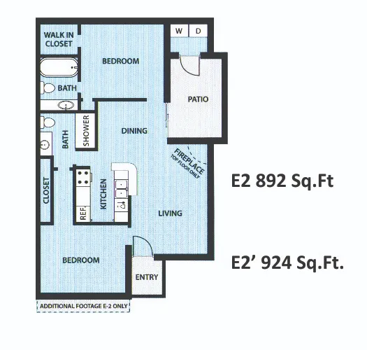 Falls of Wilcrest Houston TX Apartment Floor Plan 7