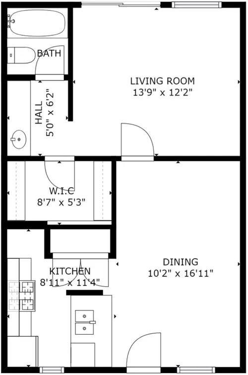 Fifteen Forty Apartments FloorPlan 1