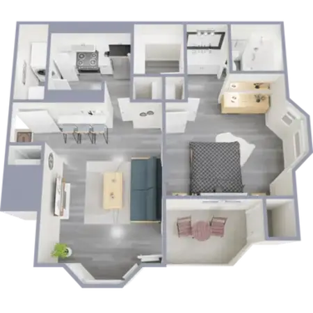 Frankford Flats Apartments FloorPlan 01