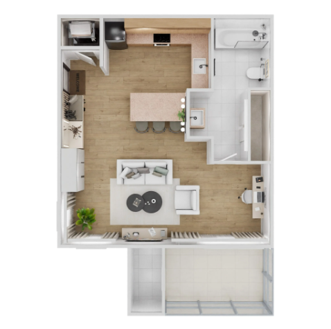 Gables Katy Trail floor plan 1