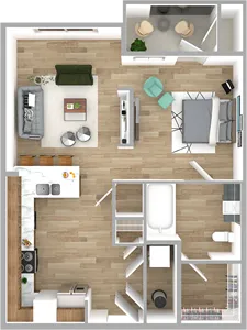 Gateway Oak Cliff Apartments Floorplan 1