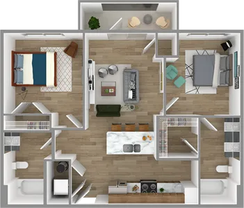 Gateway Oak Cliff Apartments Floorplan 3