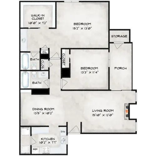 Glenwood Apartment Homes FloorPlan 3