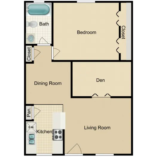 Granada Terrace Apartments Houston Floor Plan 2