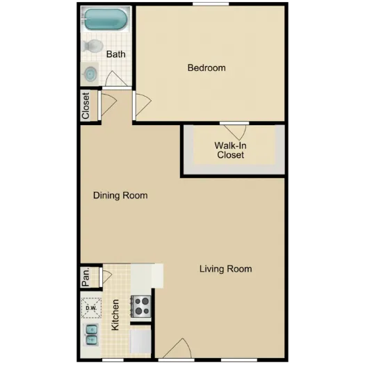 Granada Terrace Apartments Houston Floor Plan 4