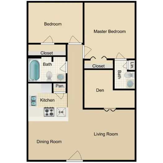 Granada Terrace Apartments Houston Floor Plan 5