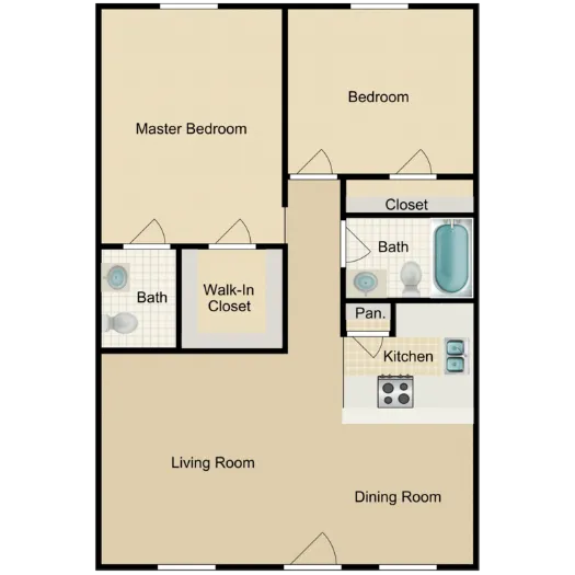 Granada Terrace Apartments Houston Floor Plan 6