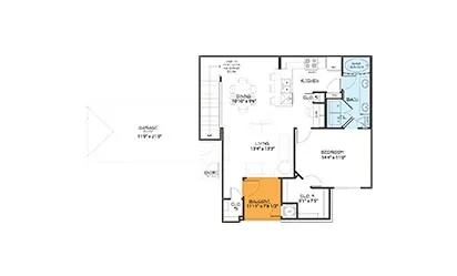 Greens at Brentford Houston Apartment Floor Plan 2