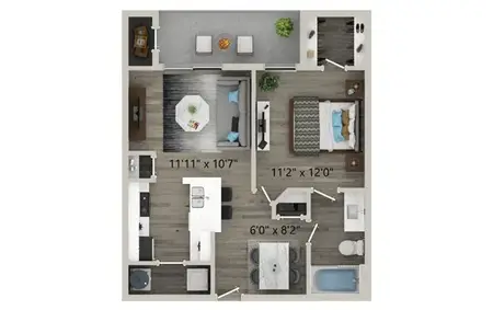 Halston on Frankford Dallas FloorPlan 1