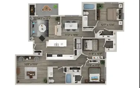 Halston on Frankford Dallas FloorPlan 12